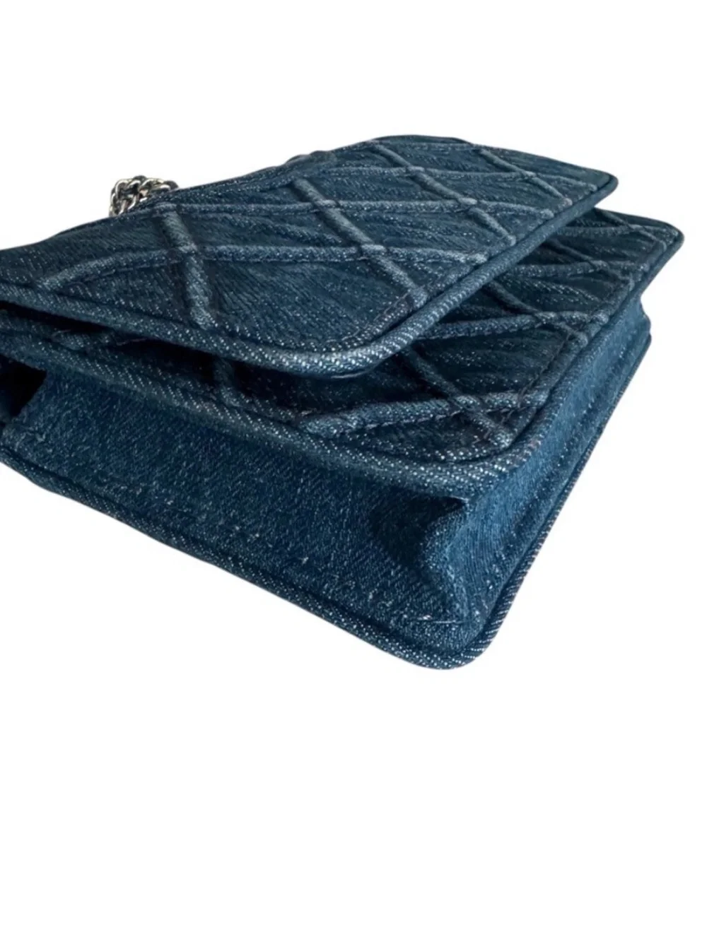 Tory Burch Fleming Denim Shoulder Bag Crossbody New